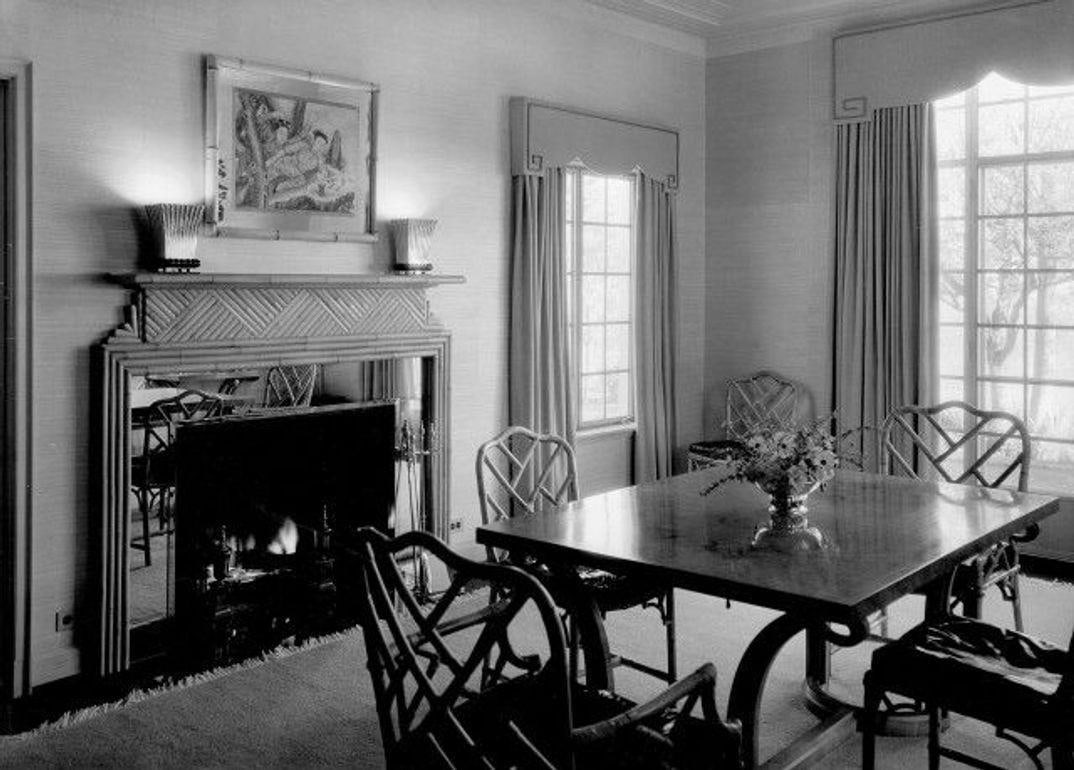 Restored Rattan Fireplace Surround Mantel Owned by Gary Cooper - 5