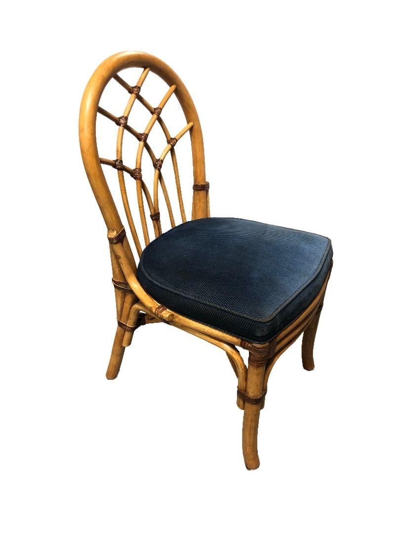 Restored Rattan Dining Chairs with Cathedral Back - 4