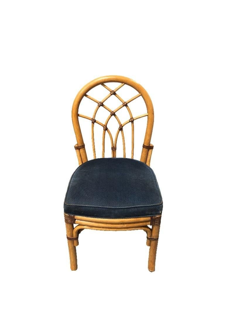 Restored Rattan Dining Chairs with Cathedral Back - 5