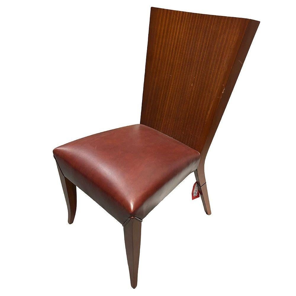 Dakota Jackson "Aldabhra" Sculptural Leather Side Chair - 3