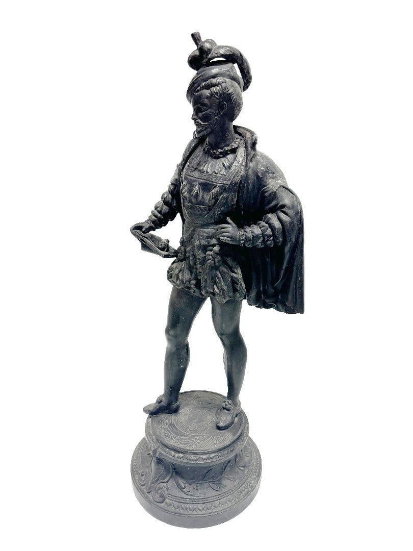 Spelter Cavalier Statue - 2