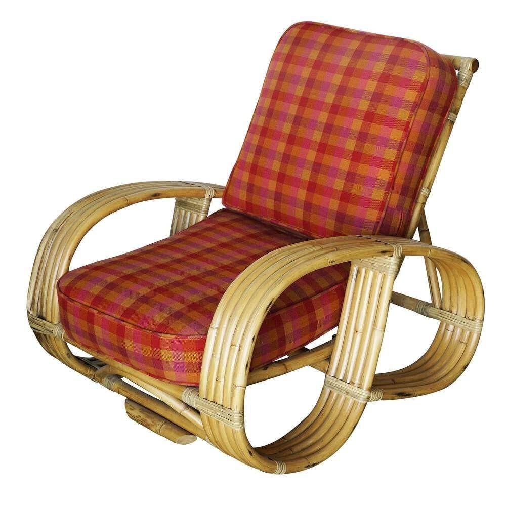 Restored Rare 5-Strand "Reverse Pretzel" Rattan Sofa & Lounge Chair Living Room - 4