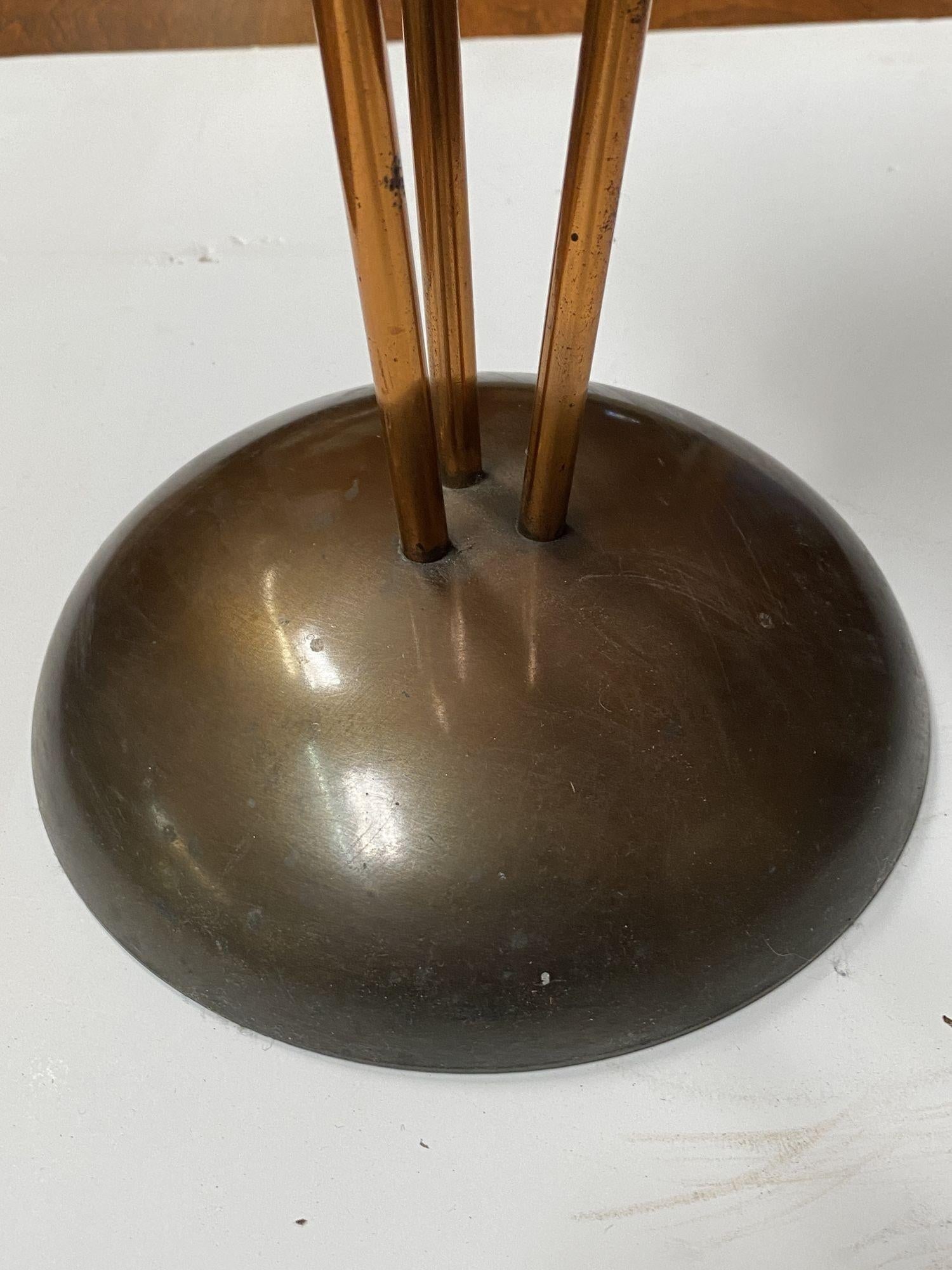 High Style Machine Age Bronze and Copper Art Deco Ashtray - 4