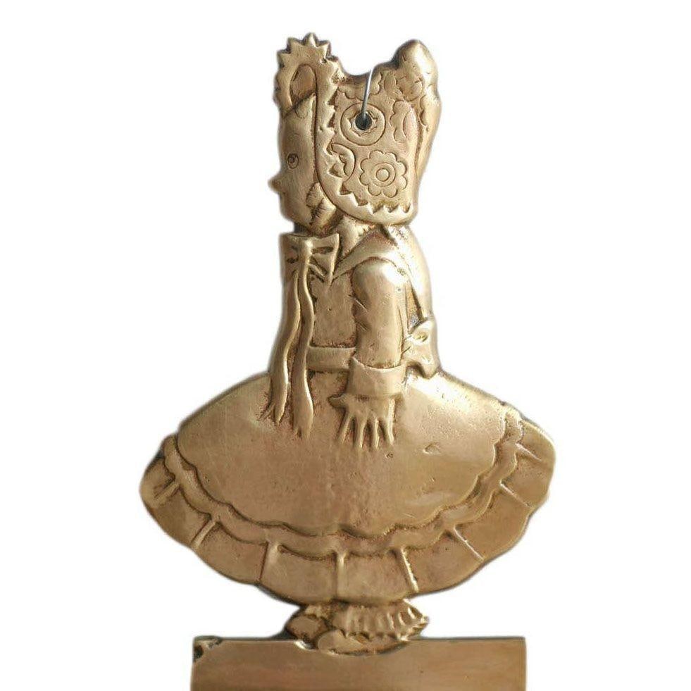 Bronze Electric Candelabra Wall Sconce with Girl in Bonnet, Pair - 3