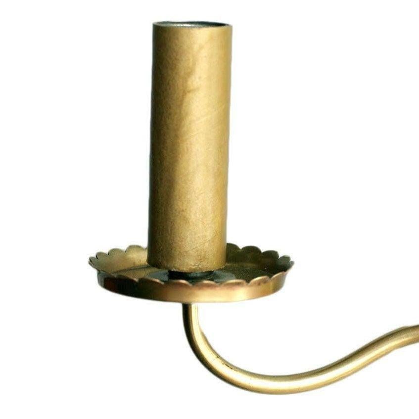Bronze Electric Candelabra Wall Sconce with Girl in Bonnet, Pair - 4