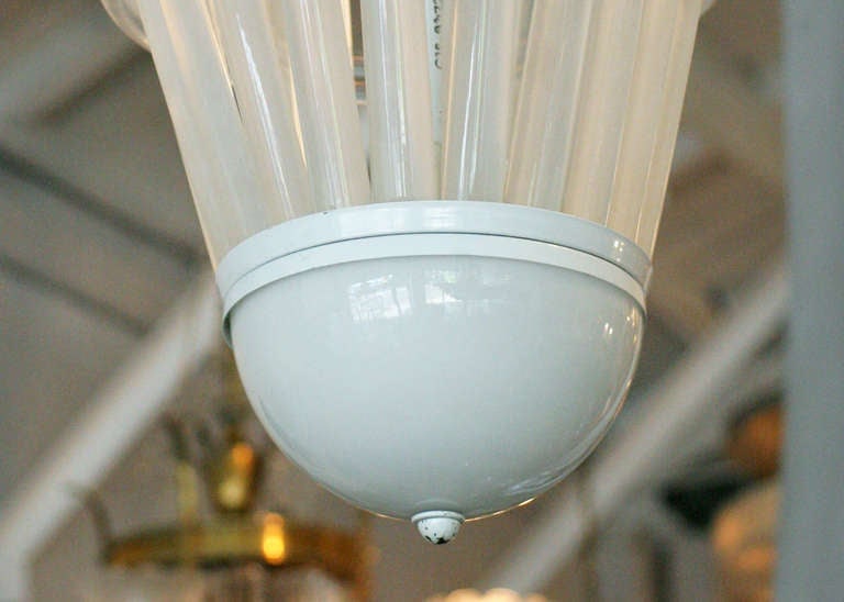Unique Mid-century Acrylic Rod Shuttlecock Chandelier by Paul Laszlo - 5