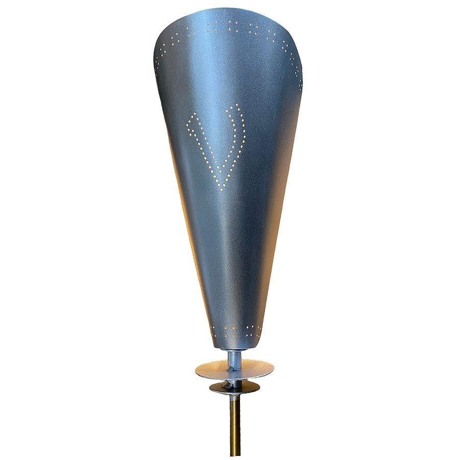 Mid-century Googie Modern Brushed Aluminum Torchiere Wall Sconce, 4 Available - 2
