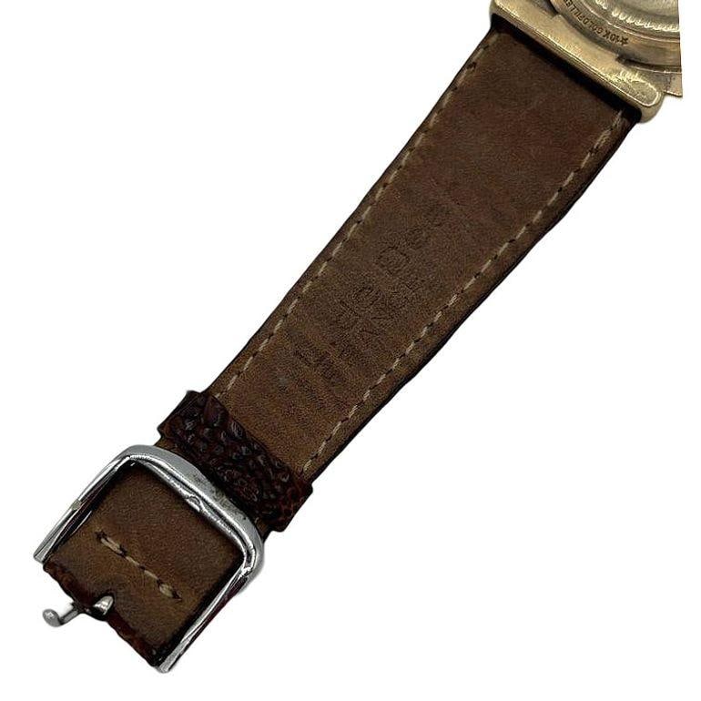 Longines 10K Gold-Filled Hexagonal Case Manual Watch w/ Crocodile Leather Band - 2