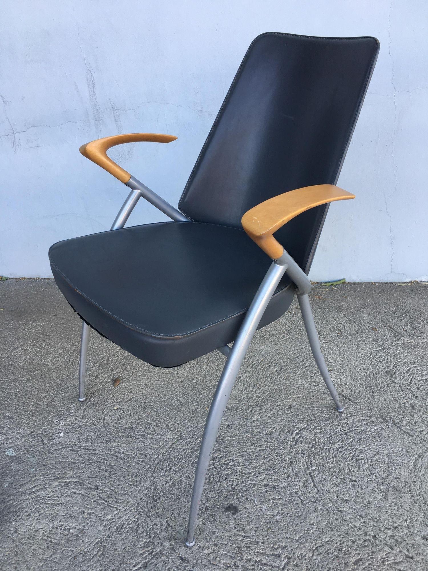 1980's Paul Tuttle Style Post Modernist Dining Chair Set of four - 2