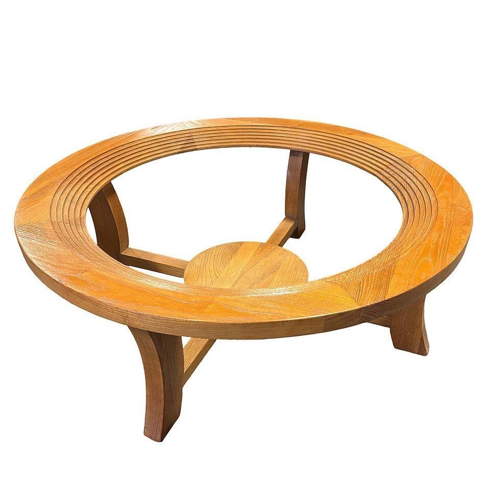 Stepped Art Deco Blond Oak & Glass Coffee Table By Paul Frankl for Brown Saltman - 3