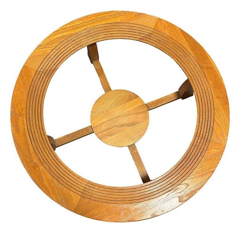 Stepped Art Deco Blond Oak & Glass Coffee Table By Paul Frankl for Brown Saltman - 4
