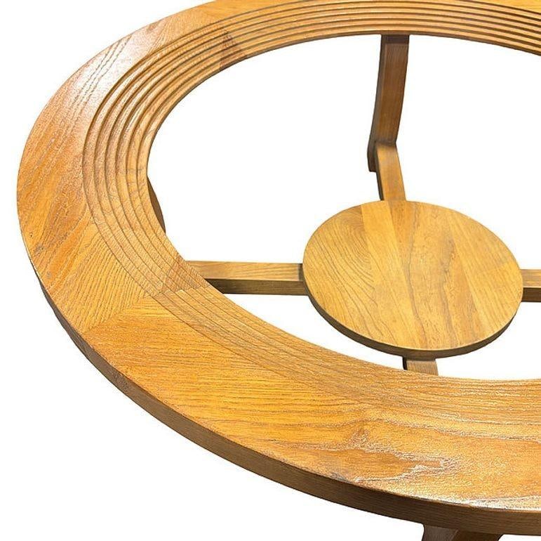 Stepped Art Deco Blond Oak & Glass Coffee Table By Paul Frankl for Brown Saltman - 5