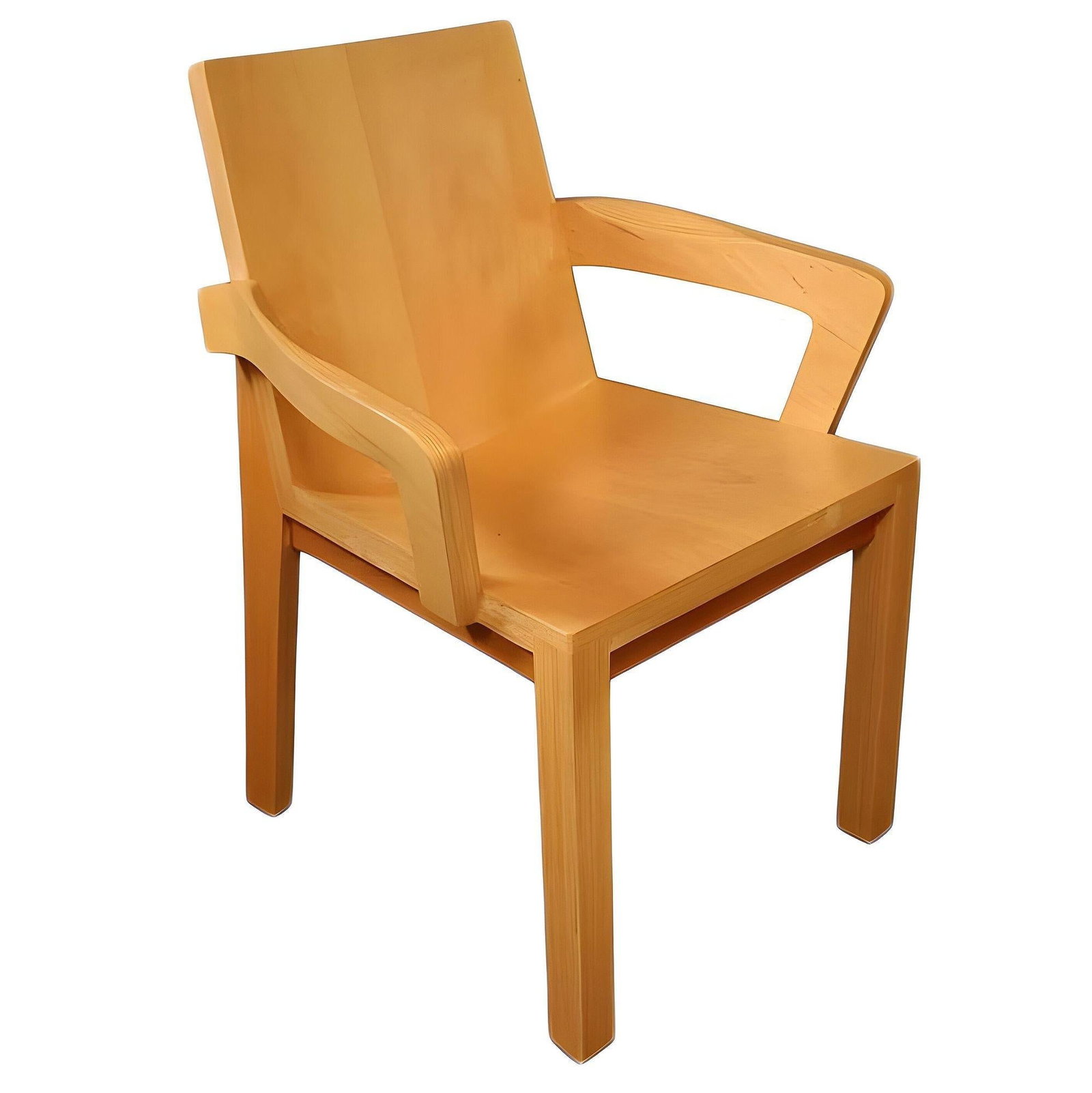 Dakota Jackson Maple Wood "Library" armchairs, Set of Four - 3