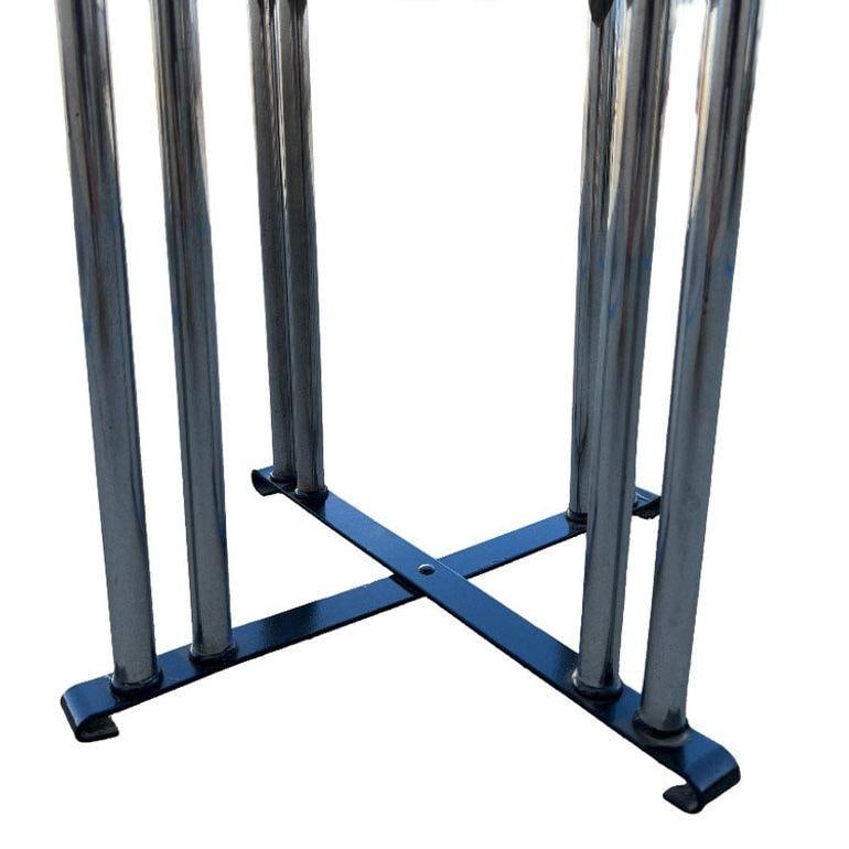Streamline Art Deco Chrome Round Side Smokers Table - 4