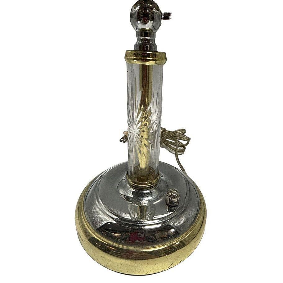 High Style Brass & Chrome Florescence Magnifying Vanity/Jewelry Mirror - 5