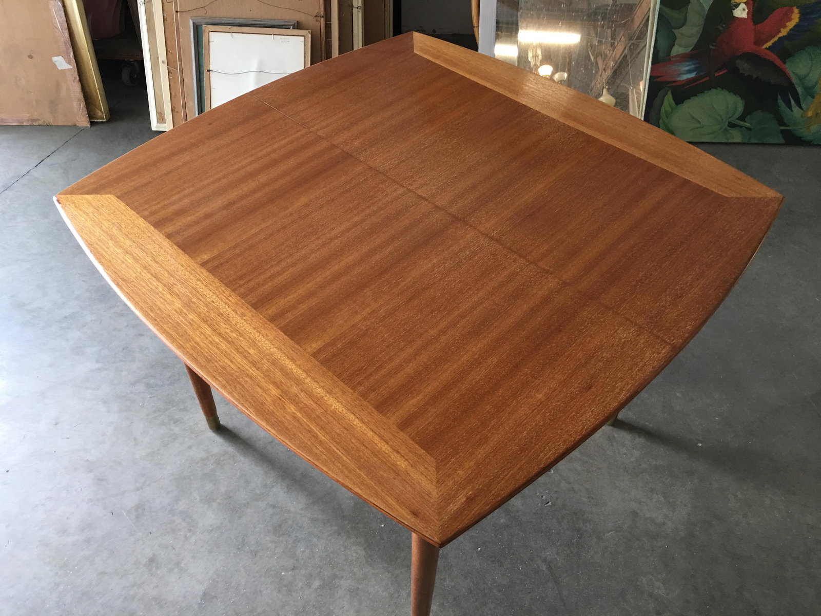 Brown Saltman Mahogany Extendable Dining Table by John Keal - 4