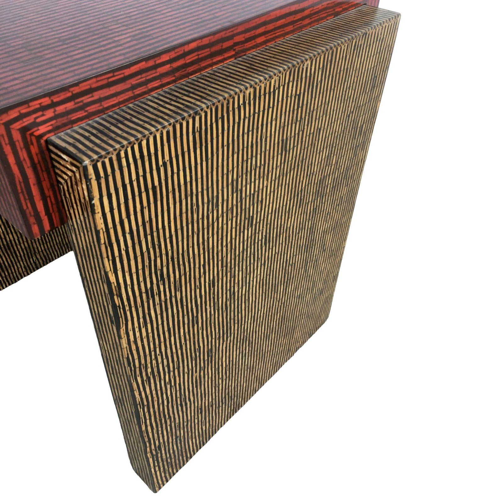 Two-Tone Cubist Style Side Table and Coffee Table Set - Set of 3 - 5