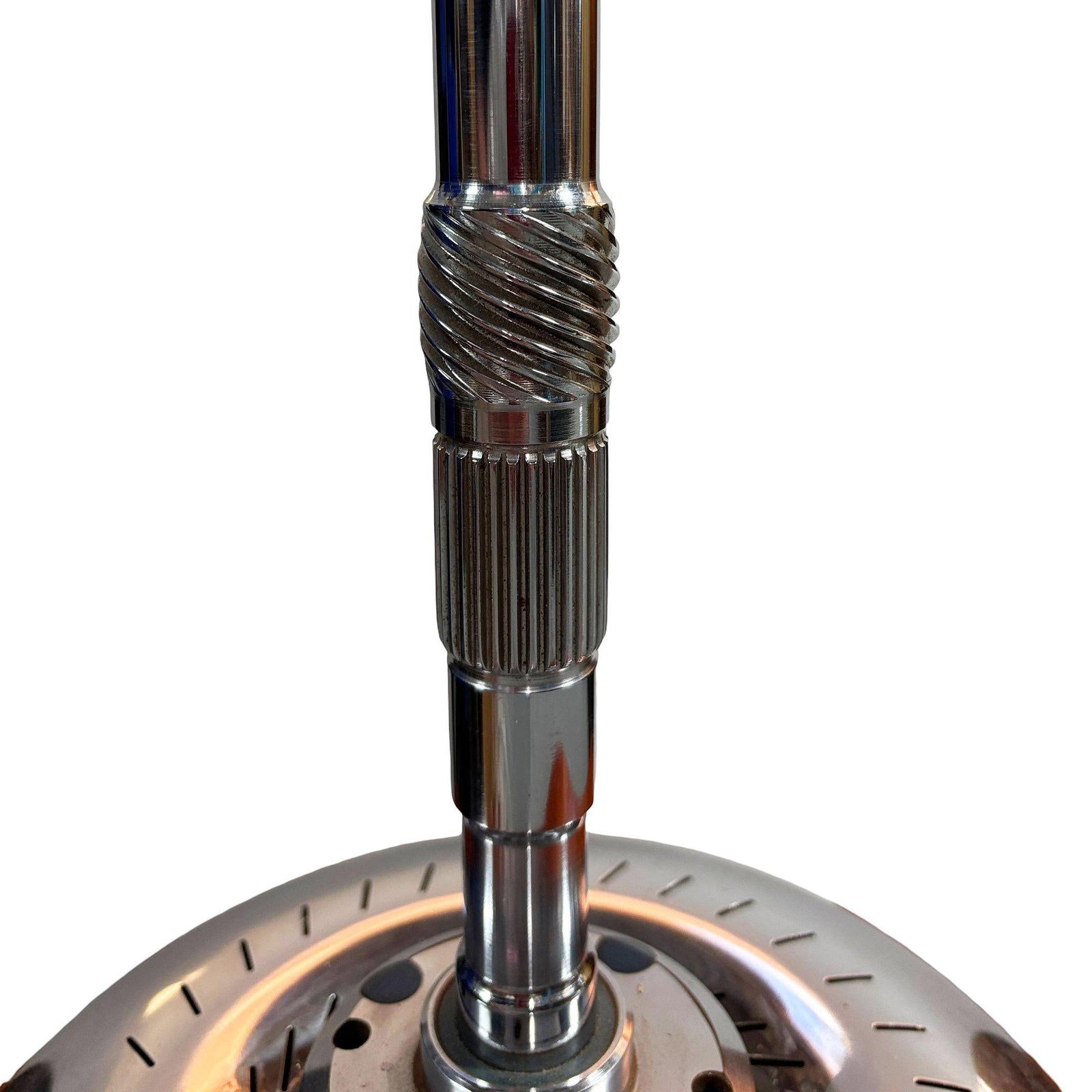 1980s Chrome Machine Age Art Deco Style Table Lamp w/ Torque Converter Base - 2