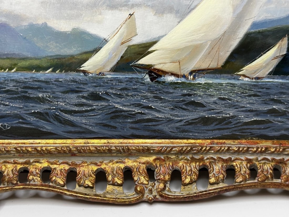 1894 Britannia & Vigilante With Valkyrie II & Satanita On Clyde Stephen J Renard - 10
