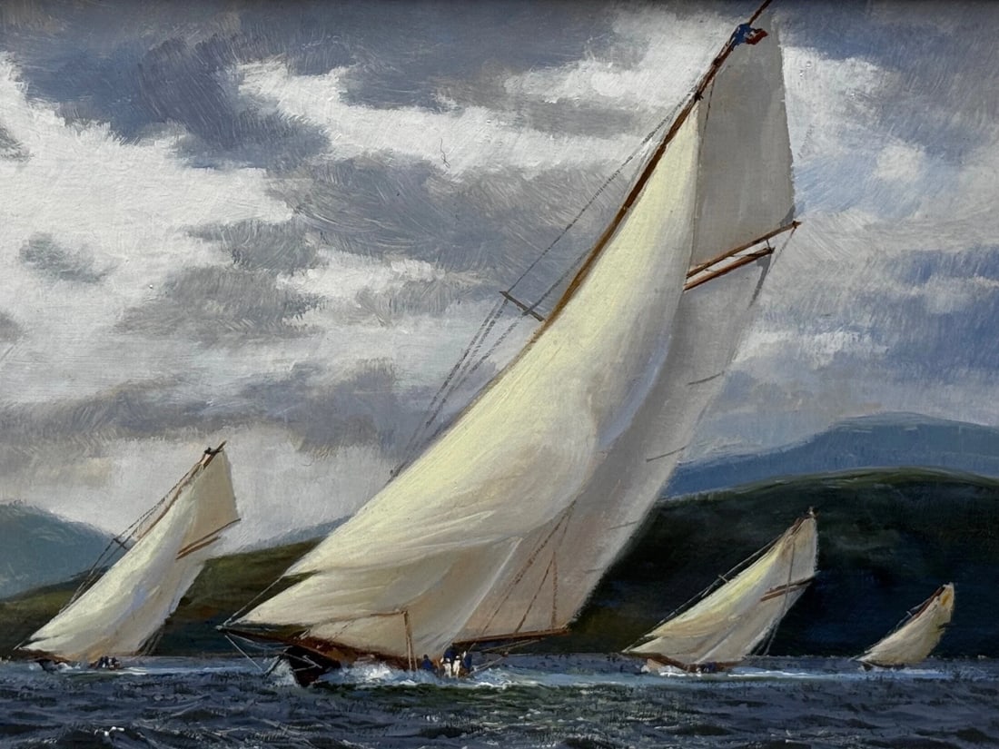1894 Britannia & Vigilante With Valkyrie II & Satanita On Clyde Stephen J Renard - 3