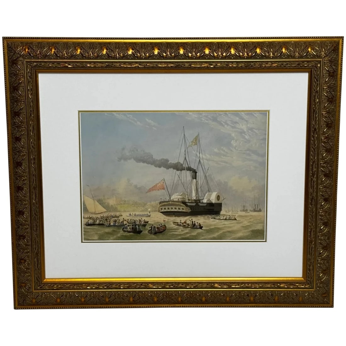 Painting HMY Victoria & Albert First Royal Steam Yacht Off Osborne House C1852: Painting HMY Victoria & Albert First Royal Steam Yacht Off Osborne House C1852 Description HMY Victoria & Albert First Royal Steam Yacht off Osborne House c1852 – 19thC British Marine Watercolou