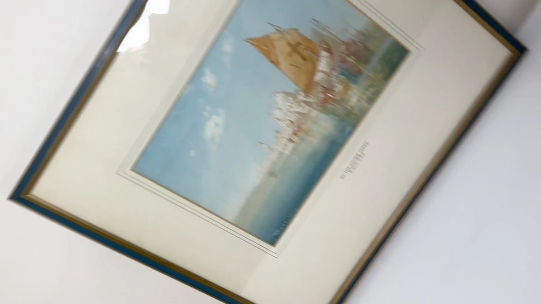 Marine Watercolour Painting On The Lagoon Venice by William Knox RBA C1917 - 2