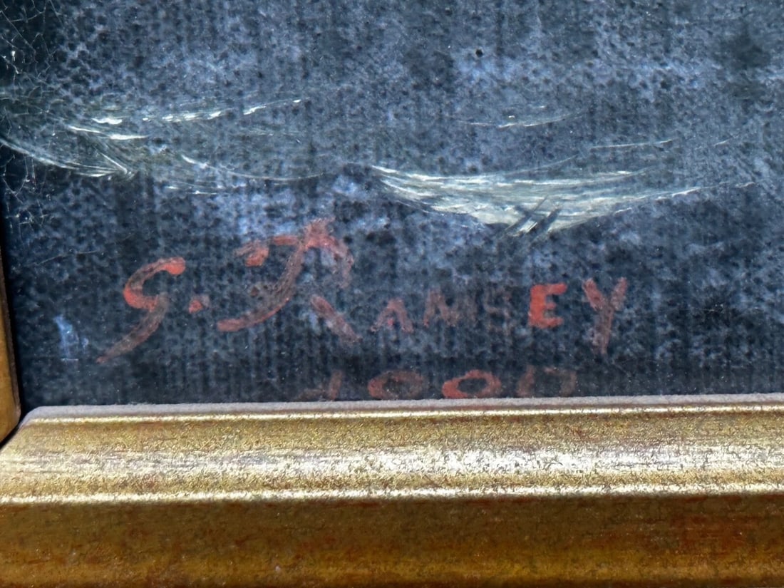 Victorian Oil Painting Marine Brigg Ship Susannah Thrift With Pilot St Nicholas - 7