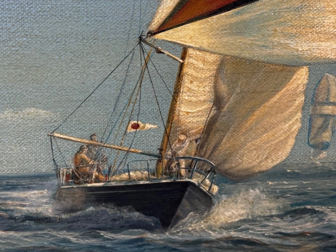 Admiral’s Cup Carina Leads 1969 by Brian Mays Cross Channel Yacht Race off Cowes - 10