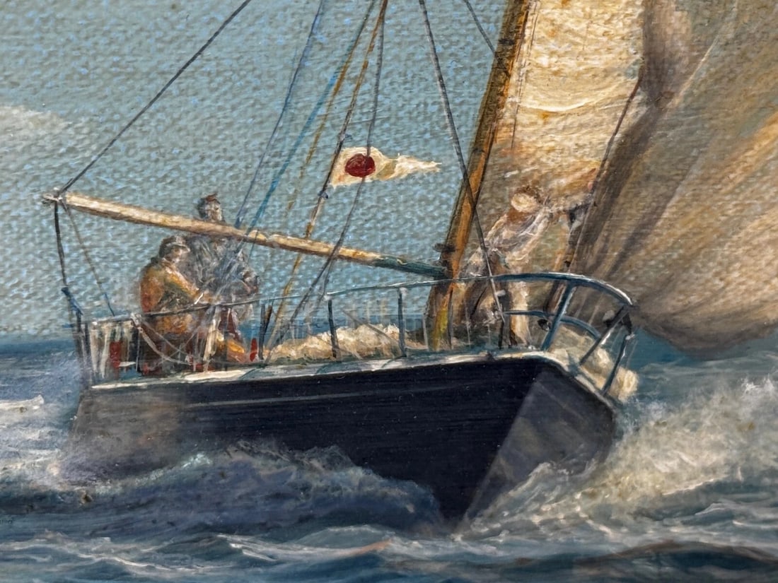 Admiral’s Cup Carina Leads 1969 by Brian Mays Cross Channel Yacht Race off Cowes - 11