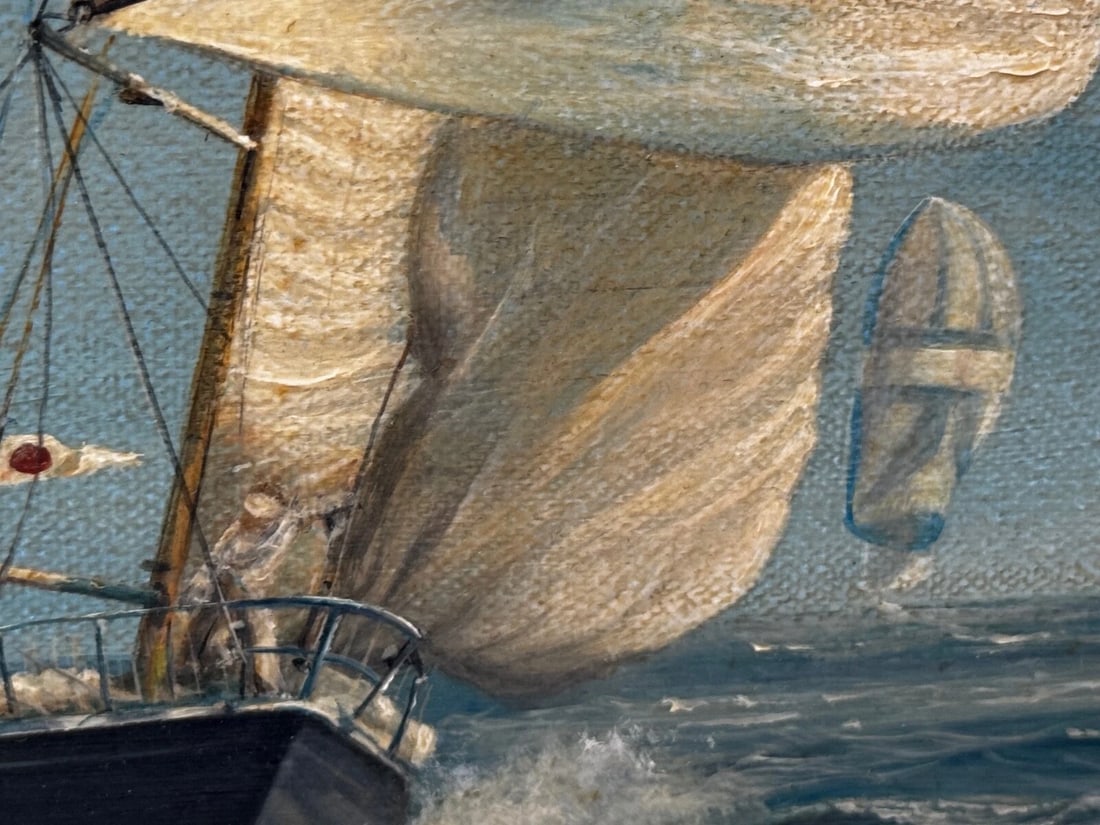 Admiral’s Cup Carina Leads 1969 by Brian Mays Cross Channel Yacht Race off Cowes - 12