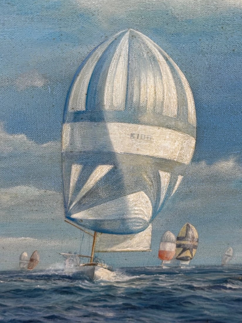 Admiral’s Cup Carina Leads 1969 by Brian Mays Cross Channel Yacht Race off Cowes - 16