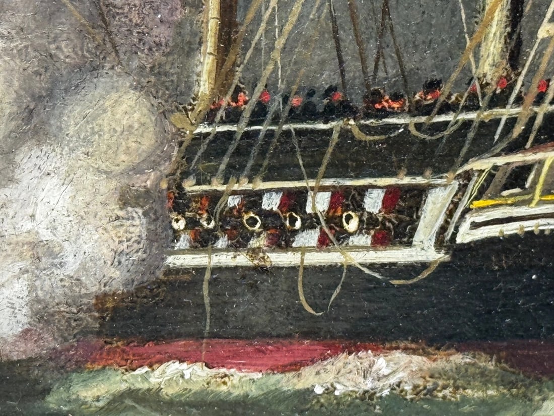 Oil Painting USS Constitution Captures HMS Cyane & HMS Levant, War of 1812 - 7