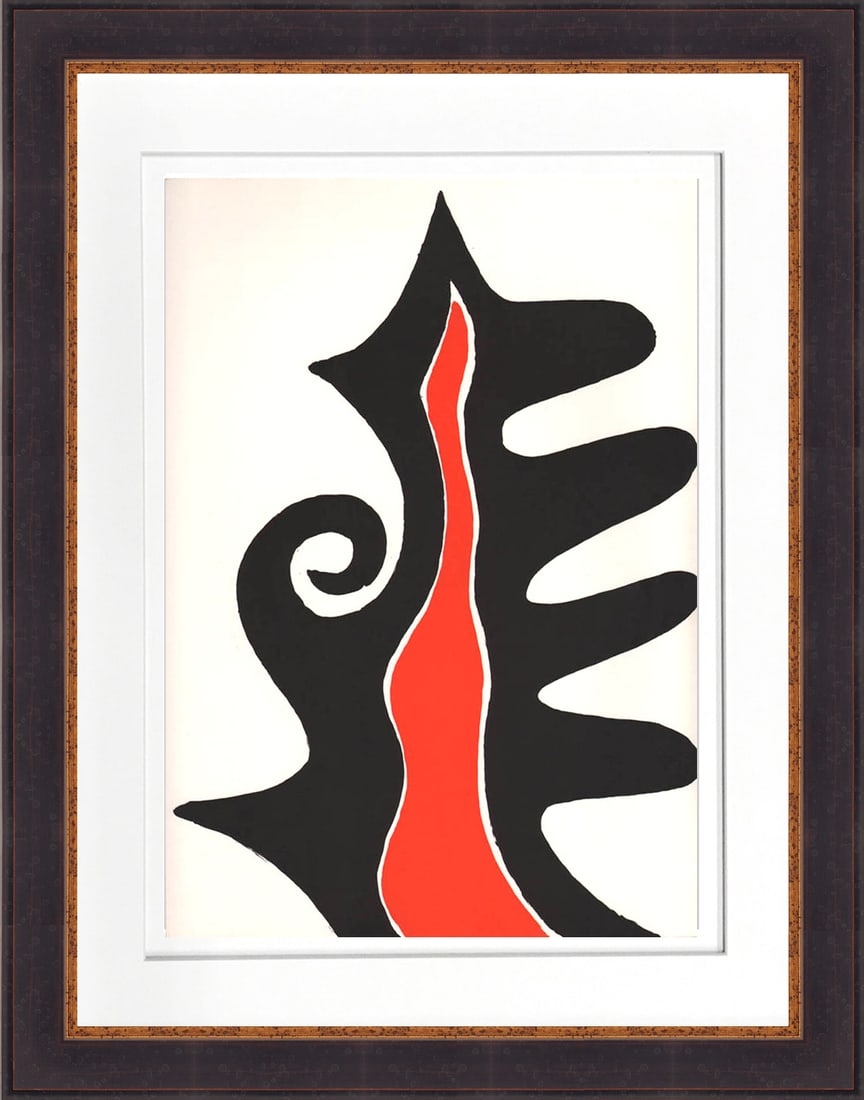 Calder Original Lithograph DM46201 Derriere le Miroir 1973 framed - 2