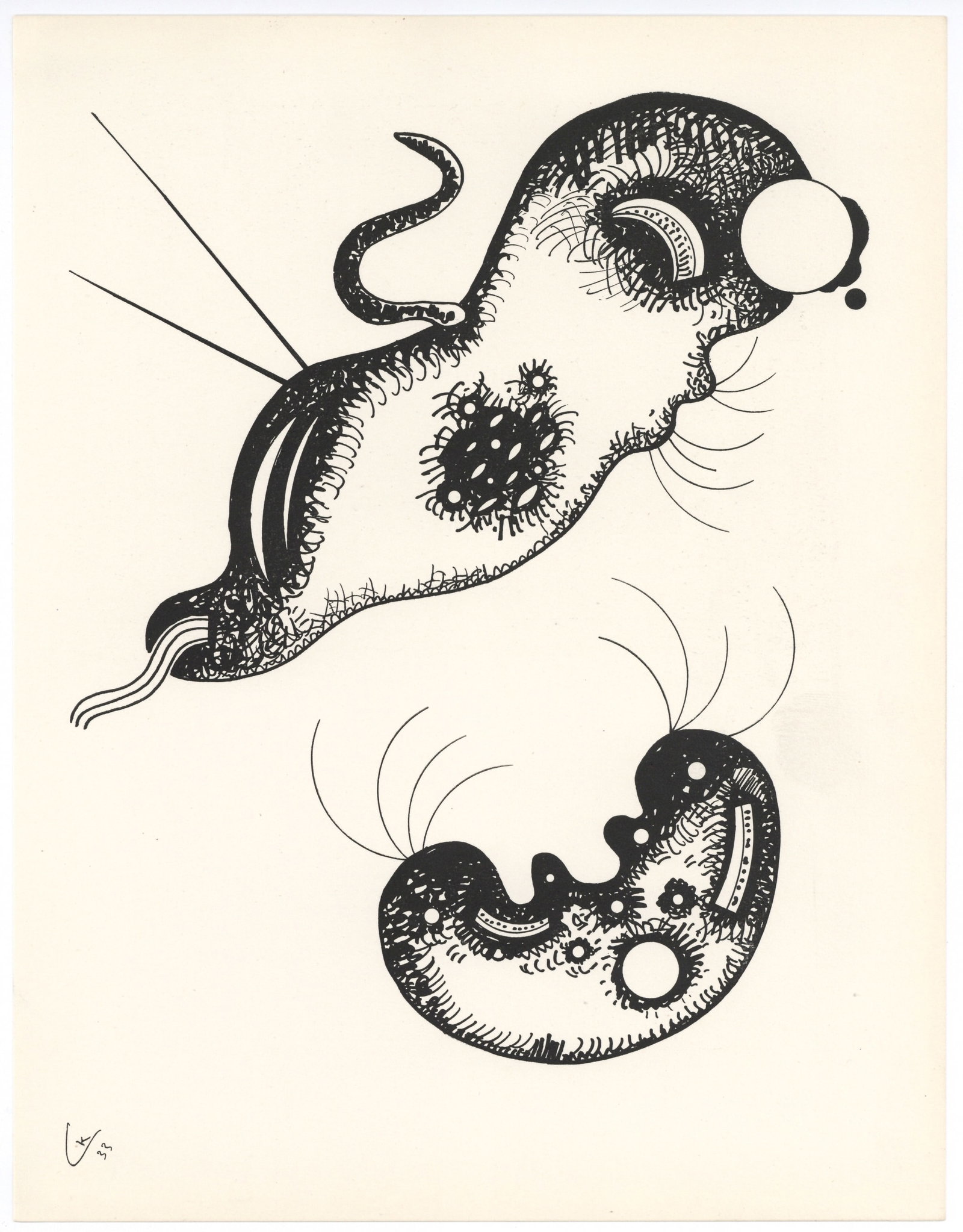 Kandinsky Lithograph 1 XXe Siele 1957*: Title: Kandinsky Lithograph 1 XXe Siele 1957* Description: Title: Untitled No. 1 Artist: Wassily Kandinsky Country: Russia Medium: Lithograph Marks: Not signed, not numbered Paper: Vellum 12.50 x 10.5