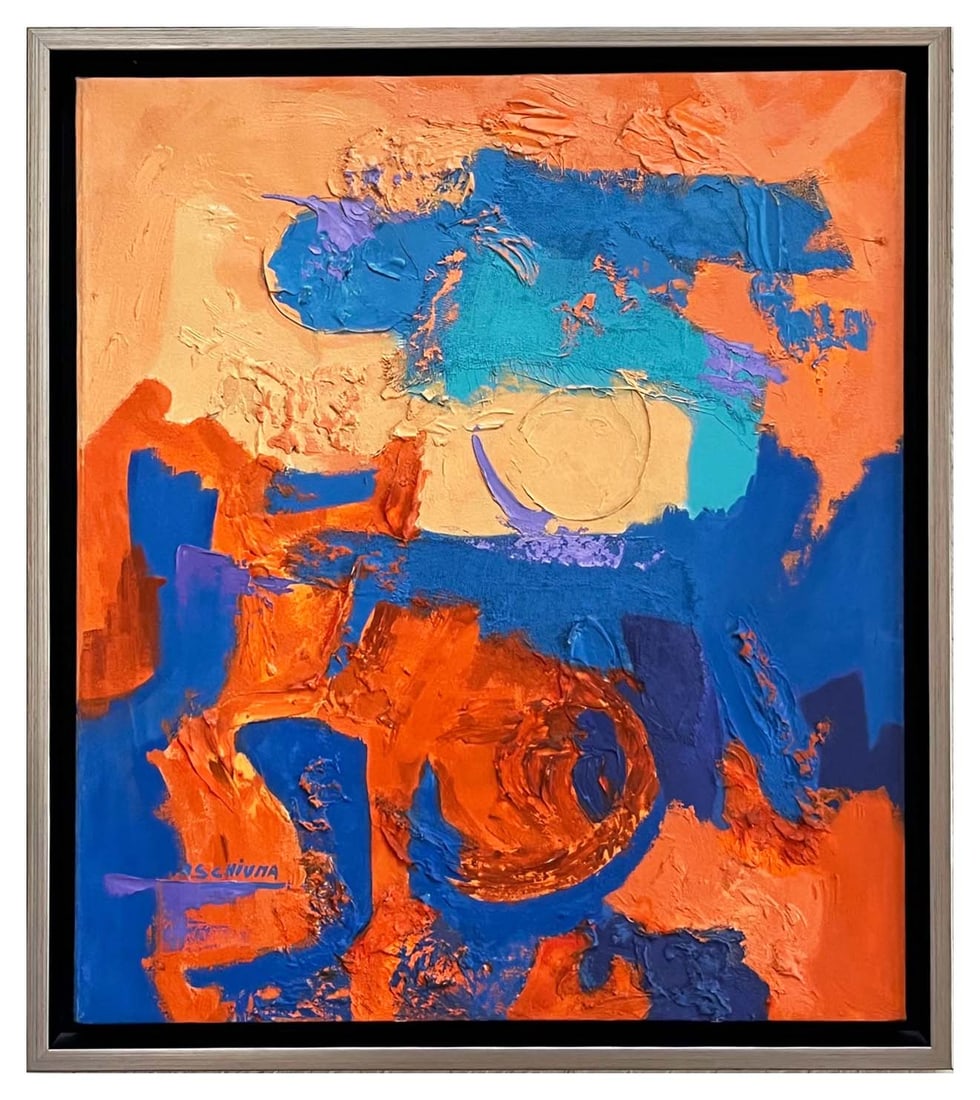 Alberto Schiuma Eternity Original Oil Painting on Canvas farmed: Title: Alberto Schiuma Eternity Original Oil Painting on Canvas farmed Description: Title: Eternity Artist: Alberto Schiuma Country: Argentina / Spain Medium: Original Oil Painting & Mixed Media o
