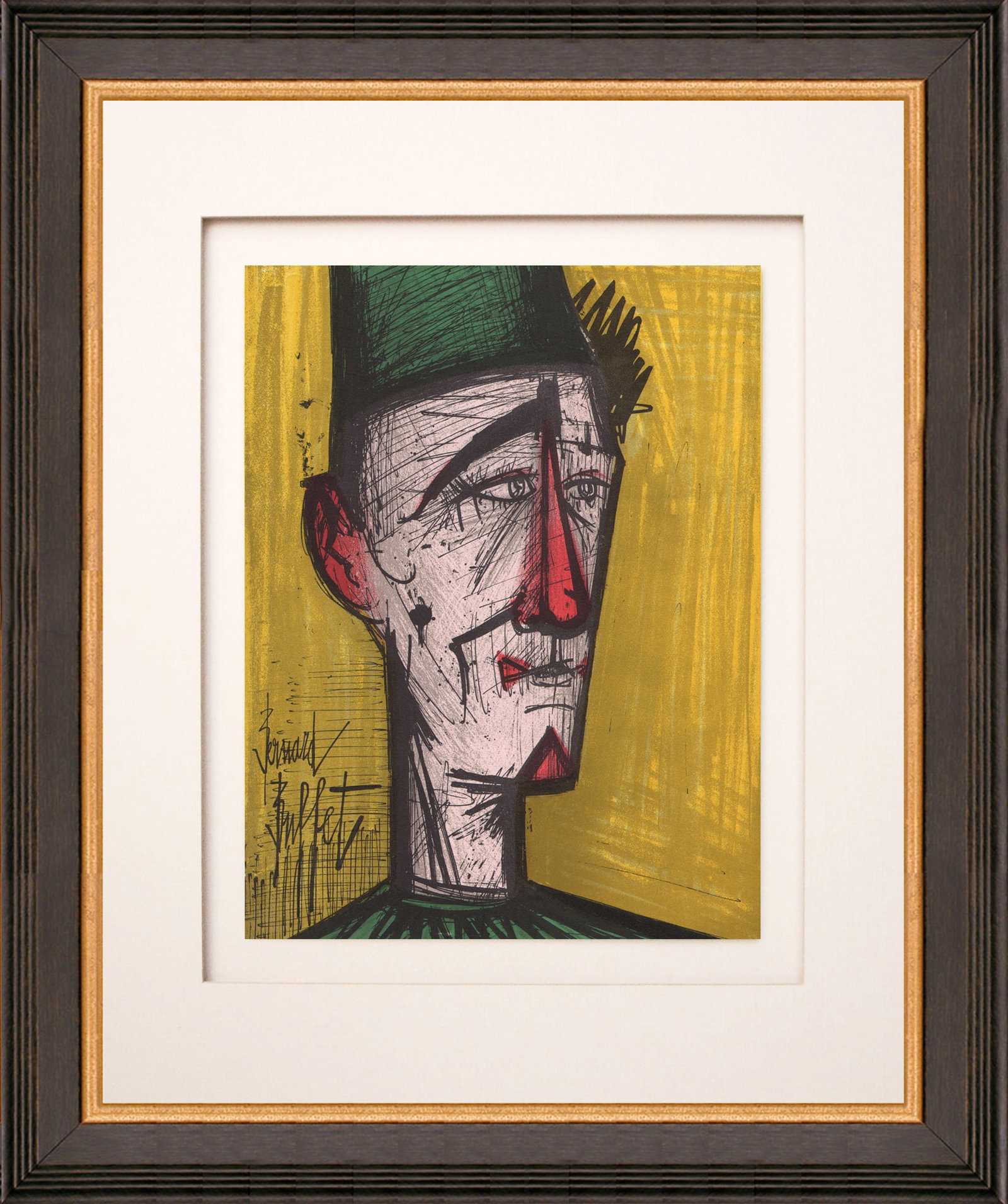 Bernard Buffet Original Lithograph Jojo Le Clown 1967 framed (1 of 1)