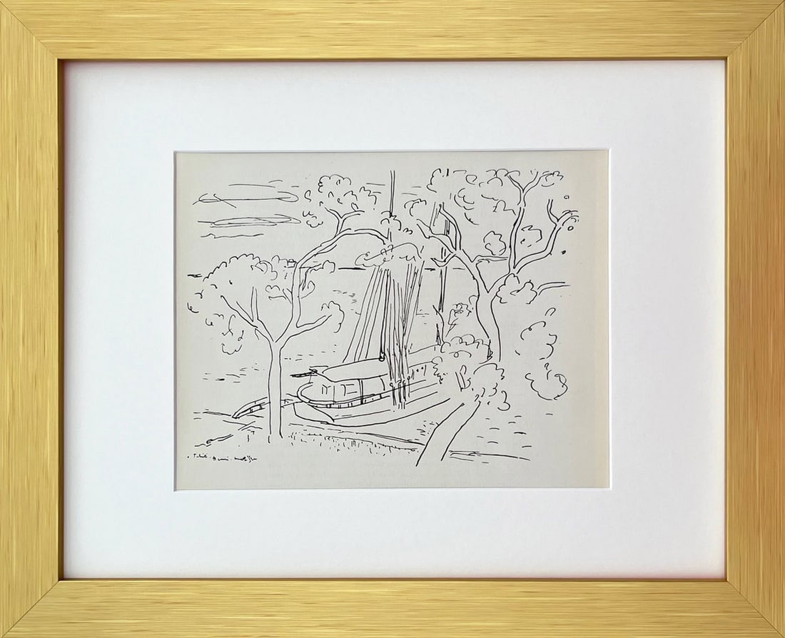 Matisse Lithograph 23 Dessins Barque 1968 framed: Title: Matisse Lithograph 23 Dessins Barque 1968 framed Description: Artist: Henri Matisse (after) Country: France Title: Dessins Barque Medium: Lithograph - 23 Marks: Signed in plate, not numbered Pa