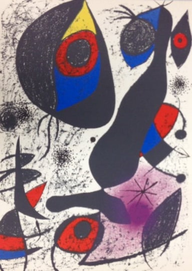 Joan Miro Original Lithograph Indelible 1 1972: Title: Joan Miro Original Lithograph Indelible 1 1972 Description: Title: Indelible 1 Artist: Joan Miro Country: Spain Medium: Original Lithograph Marks: Not signed nor numbered Paper: Vellum 13.50 x 