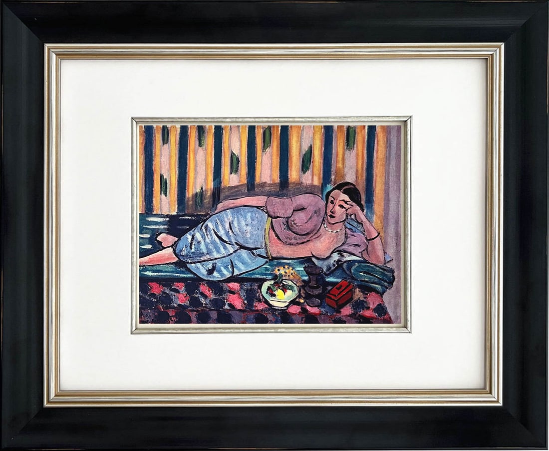 Matisse 11 Odalisque Little Red Coffer framed: Title: Matisse 11 Odalisque Little Red Coffer framed Description: Title: Odalisque Little Red Coffer Artist: Henri Matisse (After) Country: France Medium: Engraving 11 Marks: Not signed, not numbered 