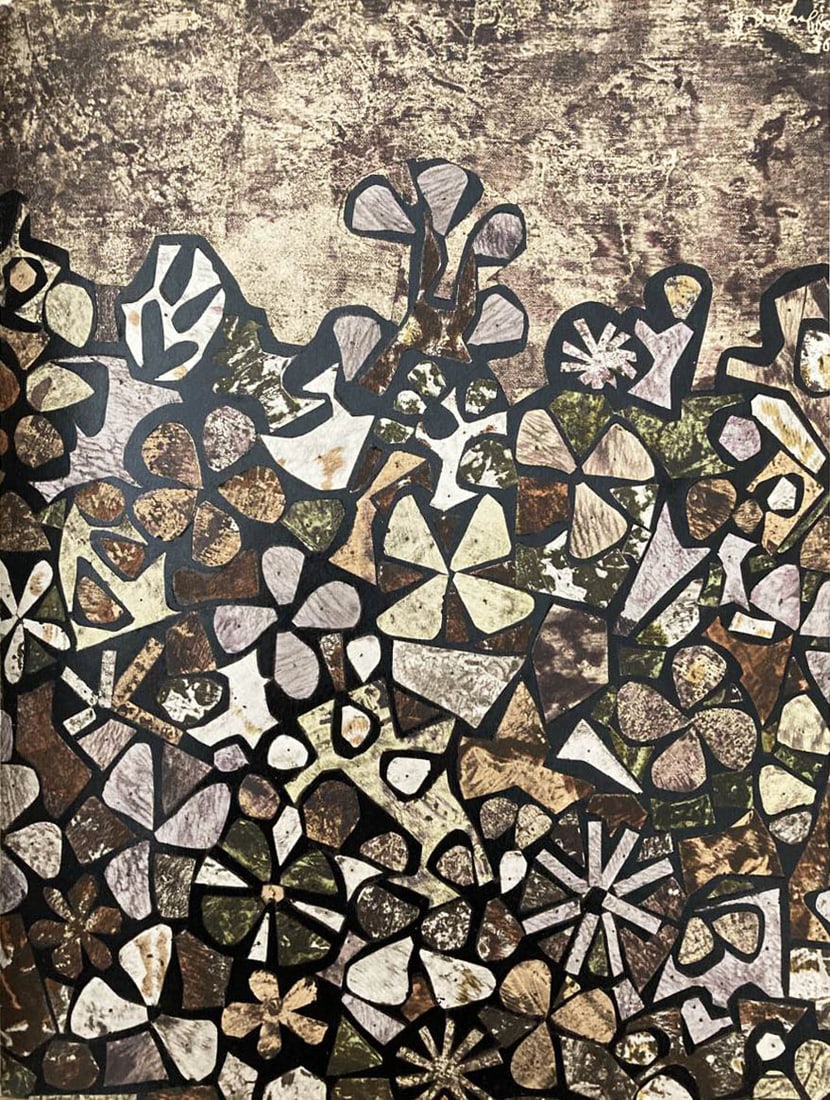 Jean Dubuffet Original Lithograph Jardin de quite vite XXe Siele 1957 (1 of 2)
