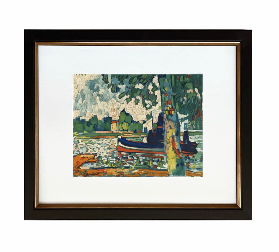 Vlaminck Lithograph Remorqueur Cover 1958 Framed - 2