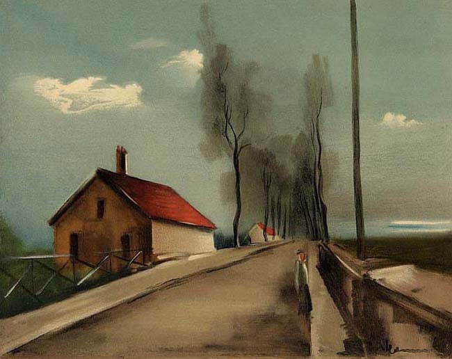 Vlaminck Lithograph 21 The brezolles road 1958 Framed (1 of 4)