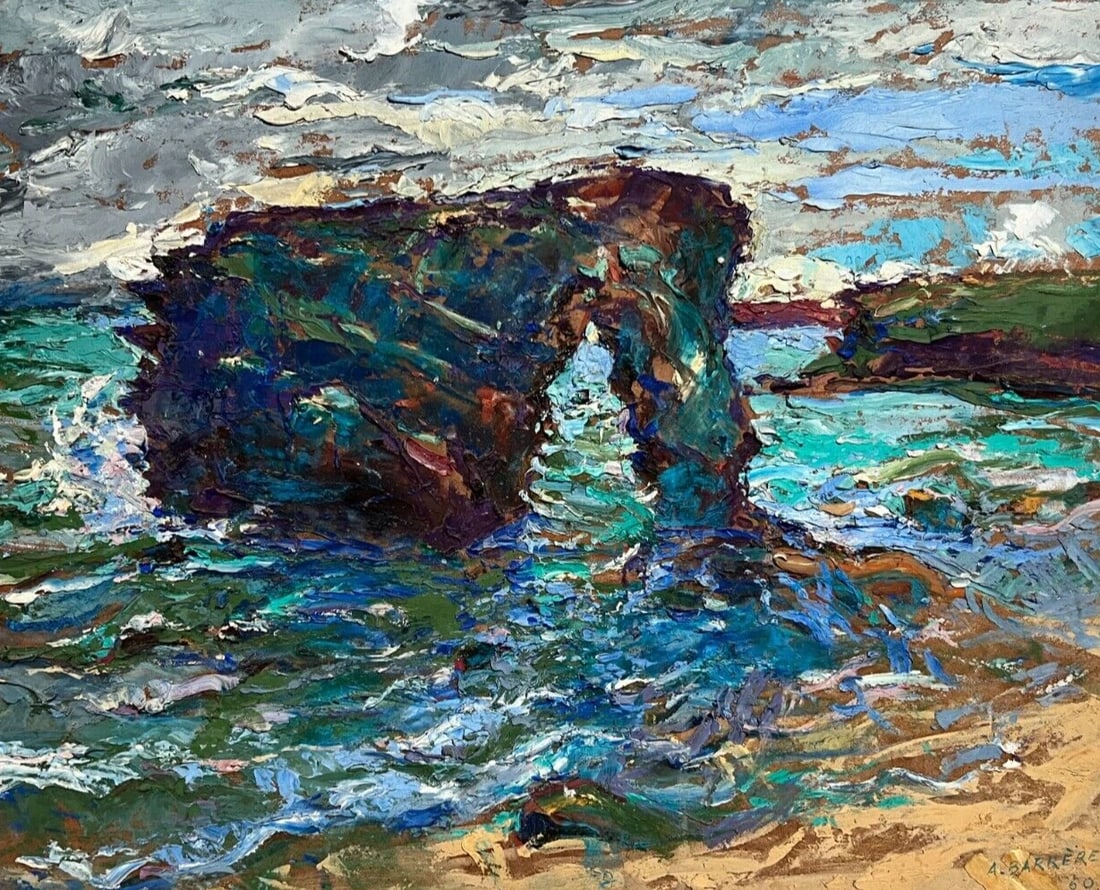Maritime Landscape Seaview André BARRERE Vintage Oil Painting signed: Description Oil on isorel 33 x 41 cm / 12.99 x 16.14 inches signed Reserve: $200.00 Shipping: Domestic: Flat-rate of $45.00 to anywhere within the contiguous U.S. International: Foreign shipping rates