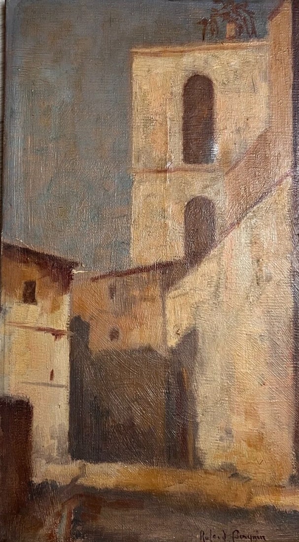 Antique Painting Original Landscape, Cityview Roland BASQUIN (XX): Description Oil on canvas 19.5 x 33.5 cm signed Roland BASQUIN (XX) Reserve: $180.00 Shipping: Domestic: Flat-rate of $45.00 to anywhere within the contiguous U.S. International: Foreign shipping
