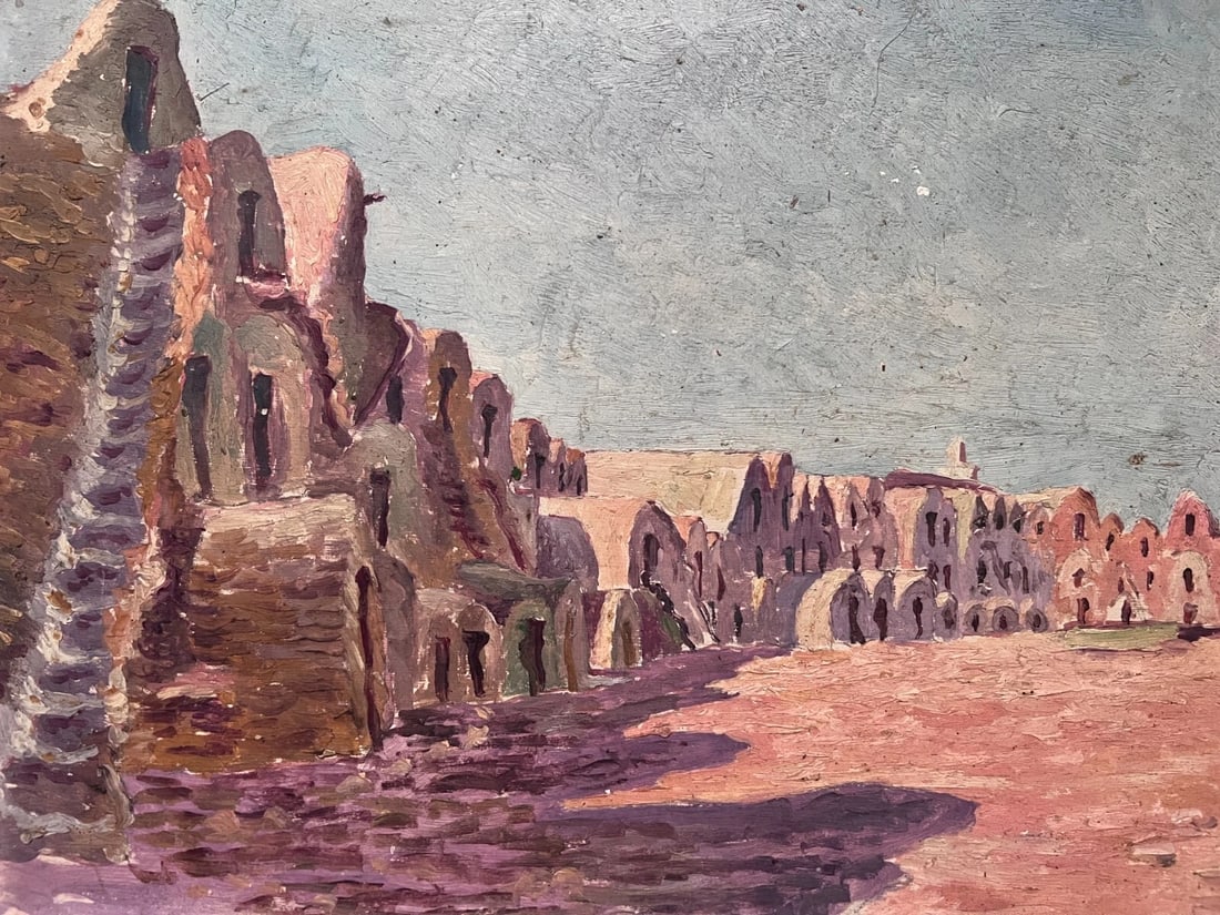 Antique Old Original Orientalist Painting Landscape: Description Oil on carboard 27 cm x 35 cm Reserve: $200.00 Shipping: Domestic: Flat-rate of $45.00 to anywhere within the contiguous U.S. International: Foreign shipping rates are determined by destin