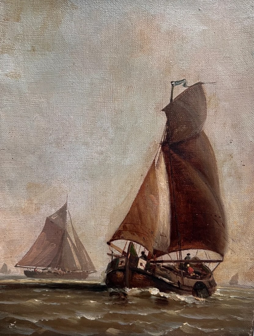 Antique Painting Original Landscape, Seaview, Boats, Seascape People signed: Description Oil on canvas 32.5 x 24.5 cm unsigned Theodore Alexander WEBER (1838-1907) scratches Reserve: $300.00 Shipping: Domestic: Flat-rate of $45.00 to anywhere within the contiguous U.S. Interna