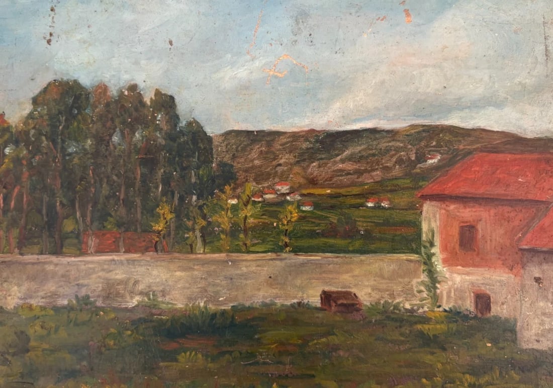 Antique Original Painting , Nature 19th century: Description Oil on wood 22 x 27 cm scratches. Reserve: $130.00 Shipping: Domestic: Flat-rate of $45.00 to anywhere within the contiguous U.S. International: Foreign shipping rates are determined by