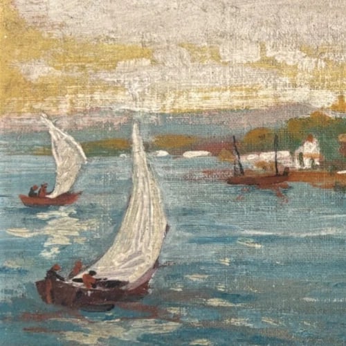 Antique Original Painting Seaview, Seaside, Sea, Nature Nicolas SOROKINE (XIX-XX) - 3