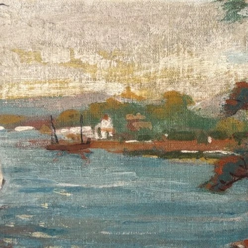 Antique Original Painting Seaview, Seaside, Sea, Nature Nicolas SOROKINE (XIX-XX) - 4