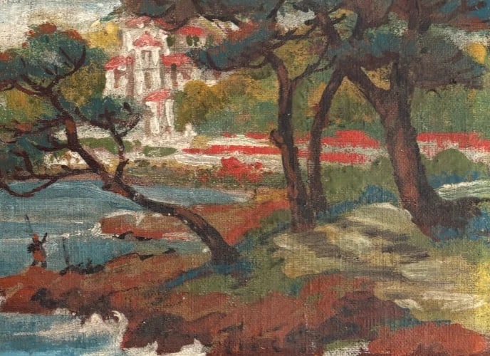 Antique Original Painting Seaview, Seaside, Sea, Nature Nicolas SOROKINE (XIX-XX) - 6